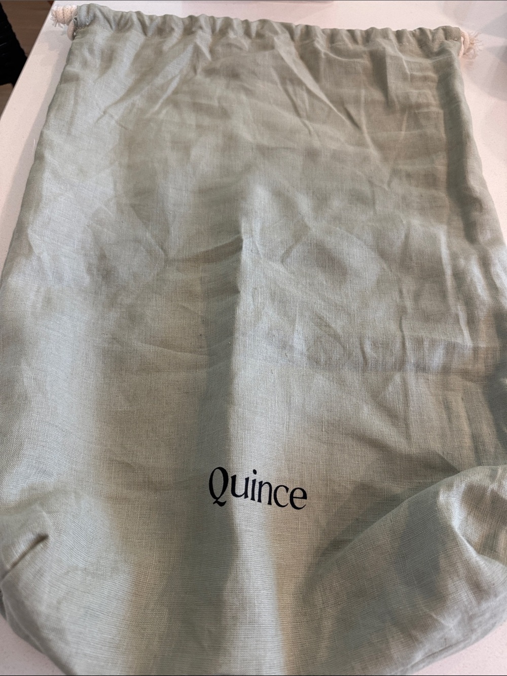 Quince Sage Green Drawstring Storage Bag
